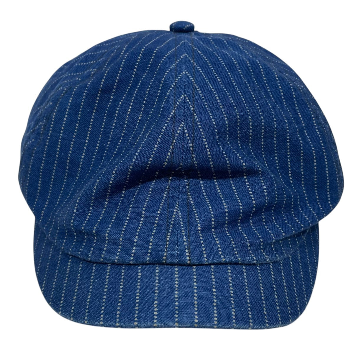 RRL ウォバッシュストライプ柄キャスケット Indigo Dot-Stripe Twill Newsboy Cap インディゴ ドットストライプ ツイル ニュースボーイ キャップ 782630904001 古着・中古-2枚目のアイテム画像