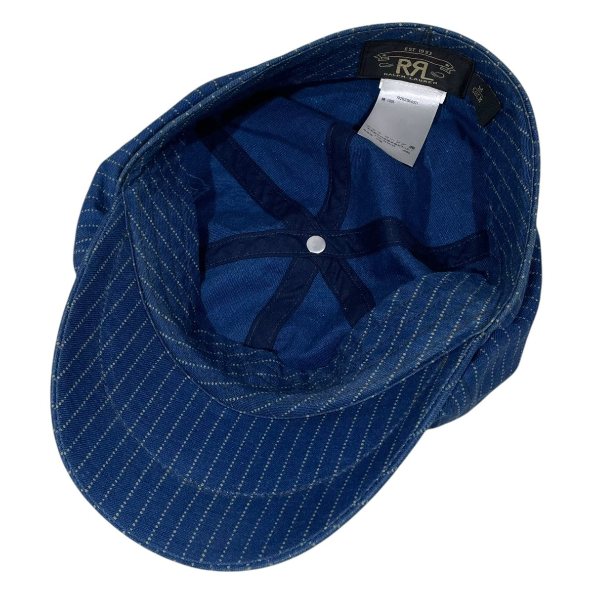 RRL(ダブルアールエル) ウォバッシュストライプ柄キャスケット Indigo