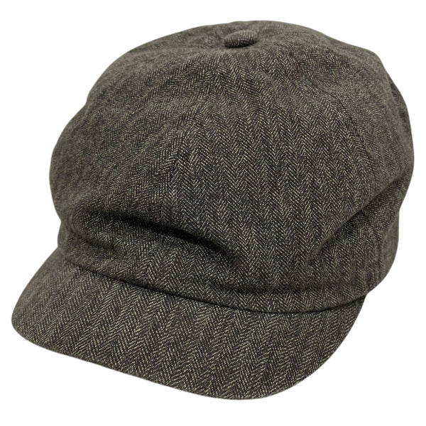 RRL ヘリンボーンキャスケット　インディゴ　M 美品 RRL(ダブルアールエル) ヘリンボーンキャスケット 0200011533 グレー