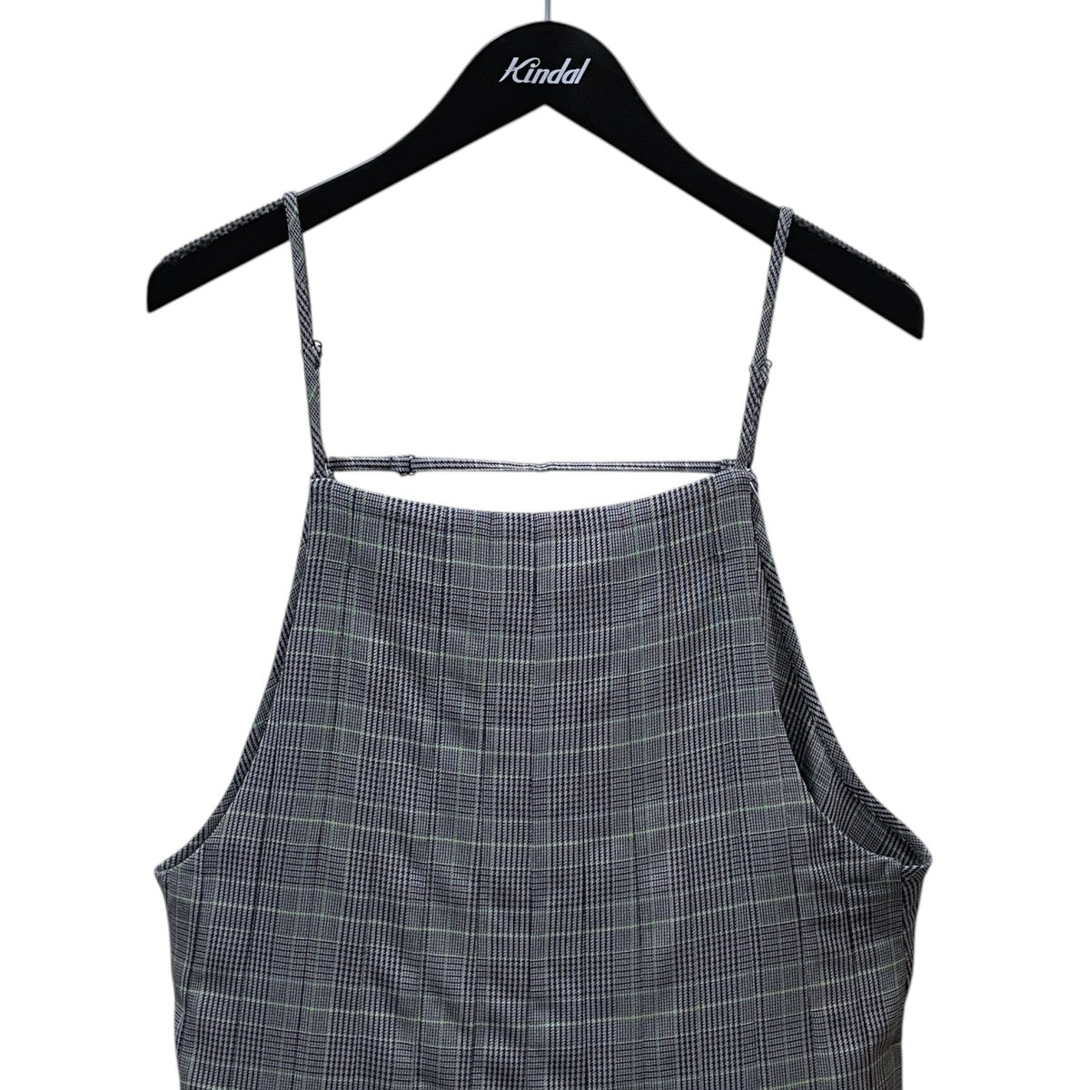 チェック柄キャミソールプリーツワンピース Apron Pleats Dress エプロンプリーツドレス QT1008
