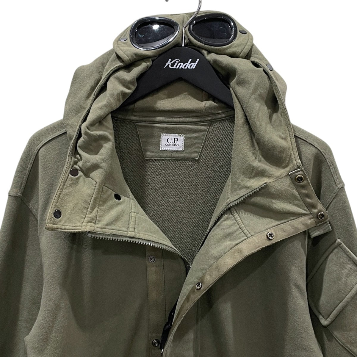 22AW ジップアップパーカー Goggle Full Zip Sweatshirt ゴーグルフード フルジップ スウェットシャツ 13CMSS055A 005086W