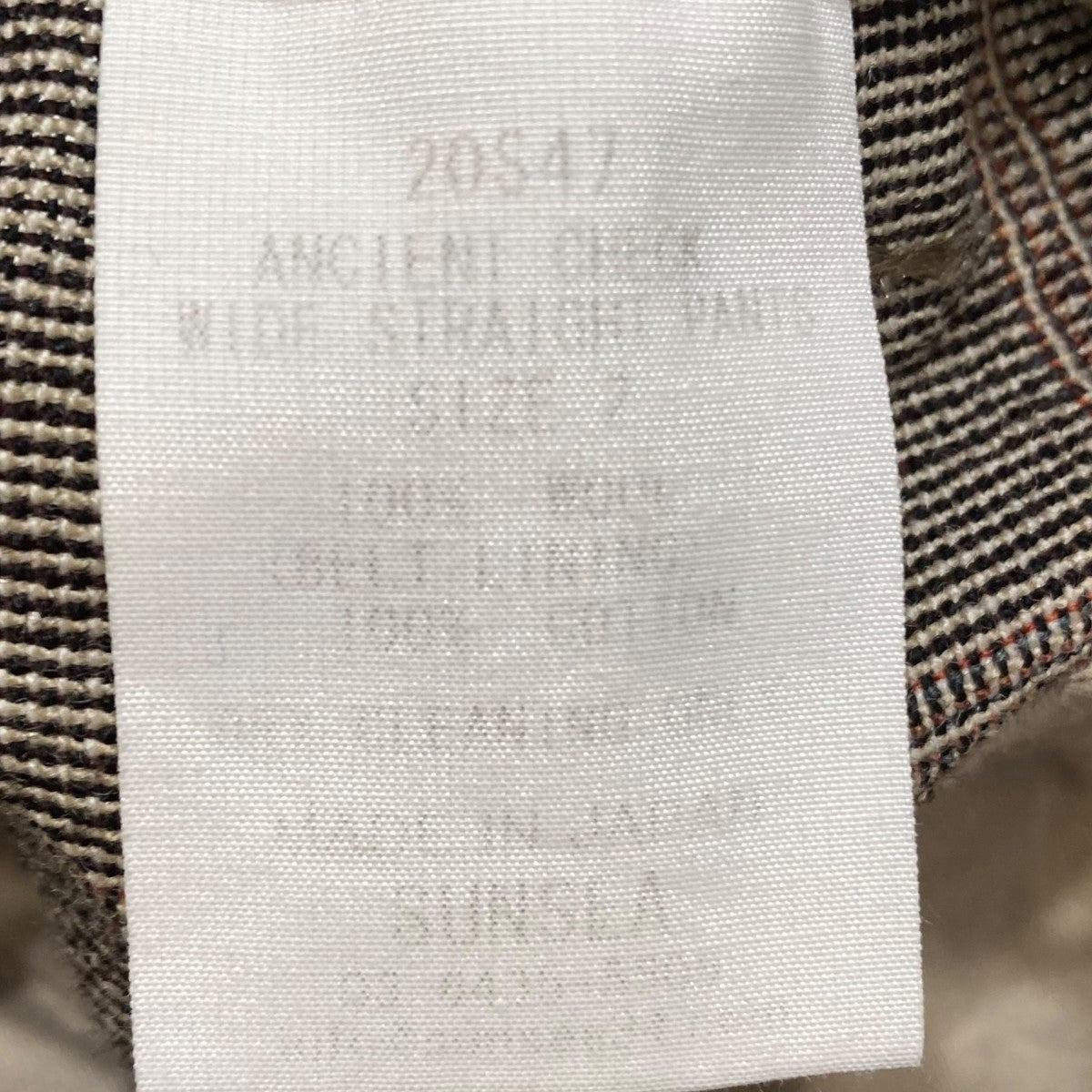 ANCIENT CHECK WIDE STRAIGHT PANTSチェックワイドパンツ20S47