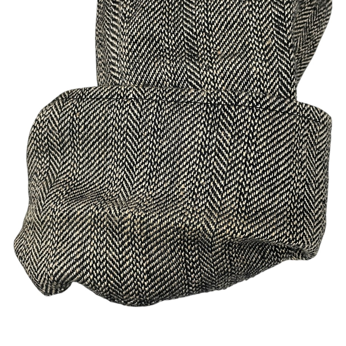 20SS ヘリンボーン柄Aラインロングコート NARROW RAPEL DUSTER COAT ナローラペル ダスターコート 201OJ-JK06