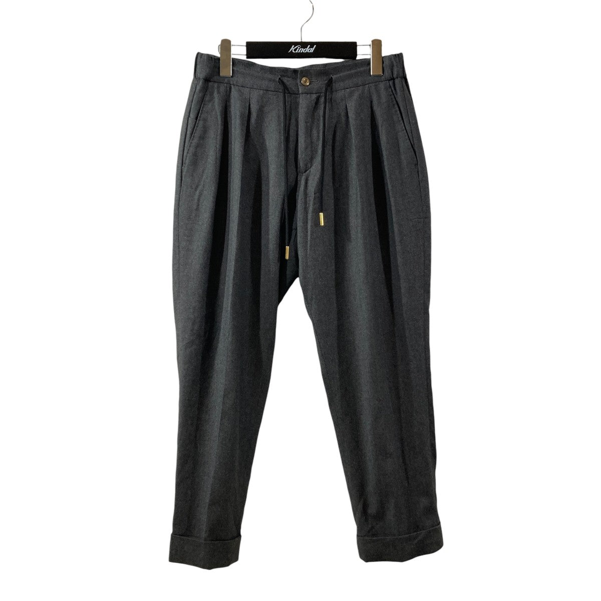 SCOTCHスコッチ ウールサキソニー2インプリーツクロップドパンツ  VB5991