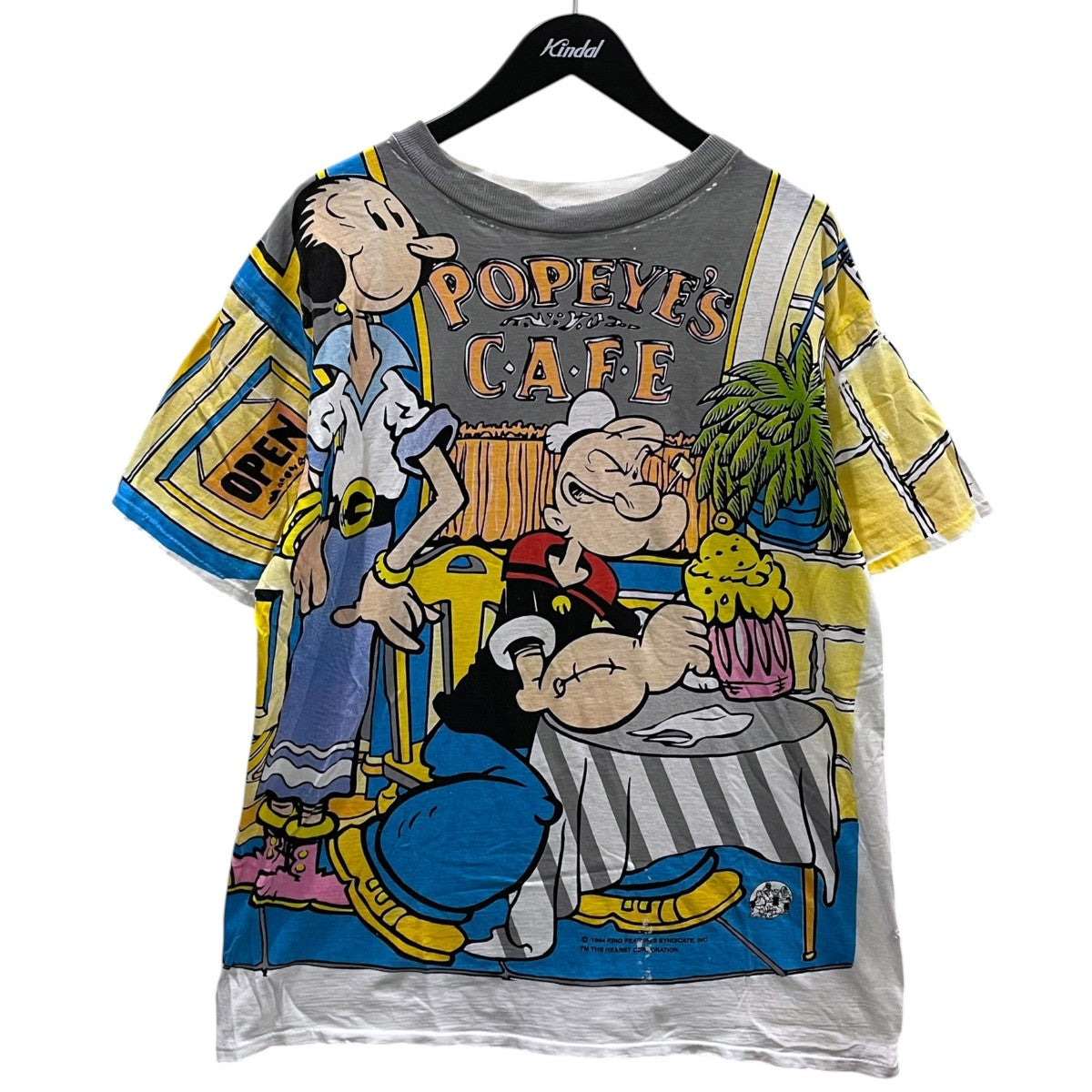 90s プリントTシャツ POPEYE’S CAFE ポパイズ カフェ