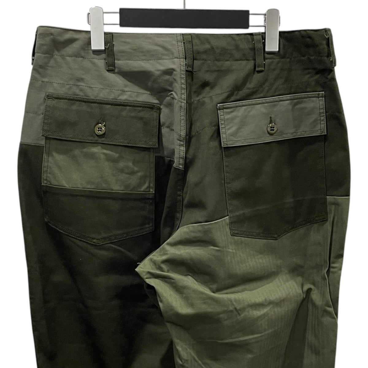 Engineered Garments ベイカーパンツ Fatigue Pant - Cotton Ripstop ／ Twill Patchwork ファティーグパンツ コットンリップストップ ／ ツイル パッチワーク 古着・中古-4枚目のアイテム画像