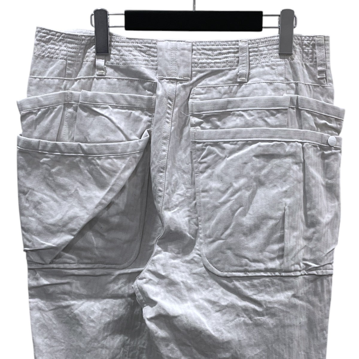 ヘリンボーンコットンリネンパンツ MODULAR POCKET PANTS モジュラーポケットパンツ