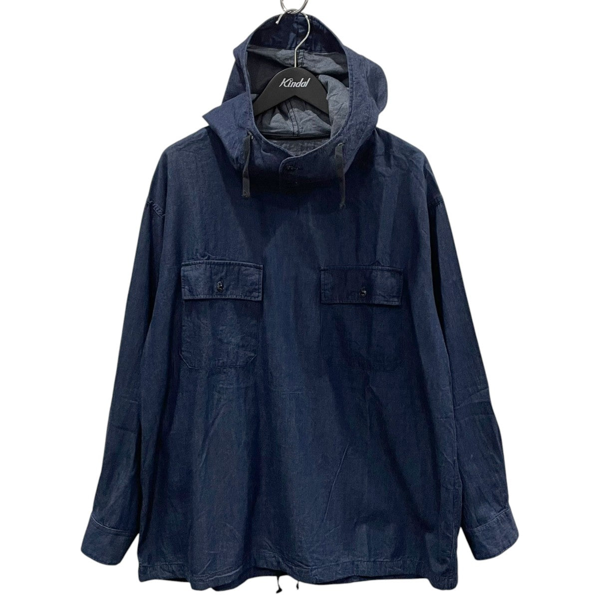 フーデッドプルオーバーデニムシャツ cagoule shirt カグールシャツ