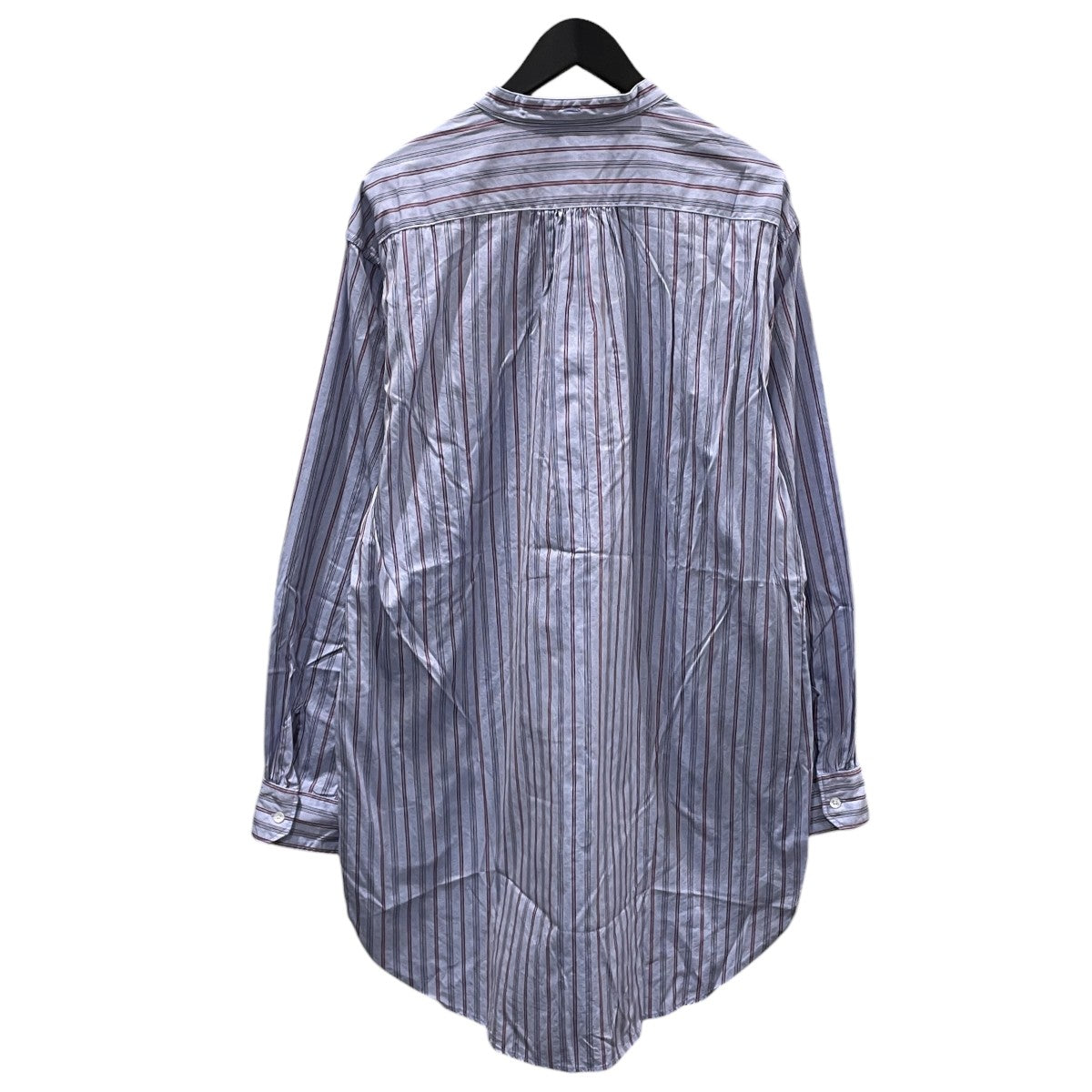Engineered Garments 20SS ストライプ柄バンドカラーロングシャツ Banded Collar Long Shirt - Multi Color Tailor St．DI022 古着・中古-2枚目のアイテム画像