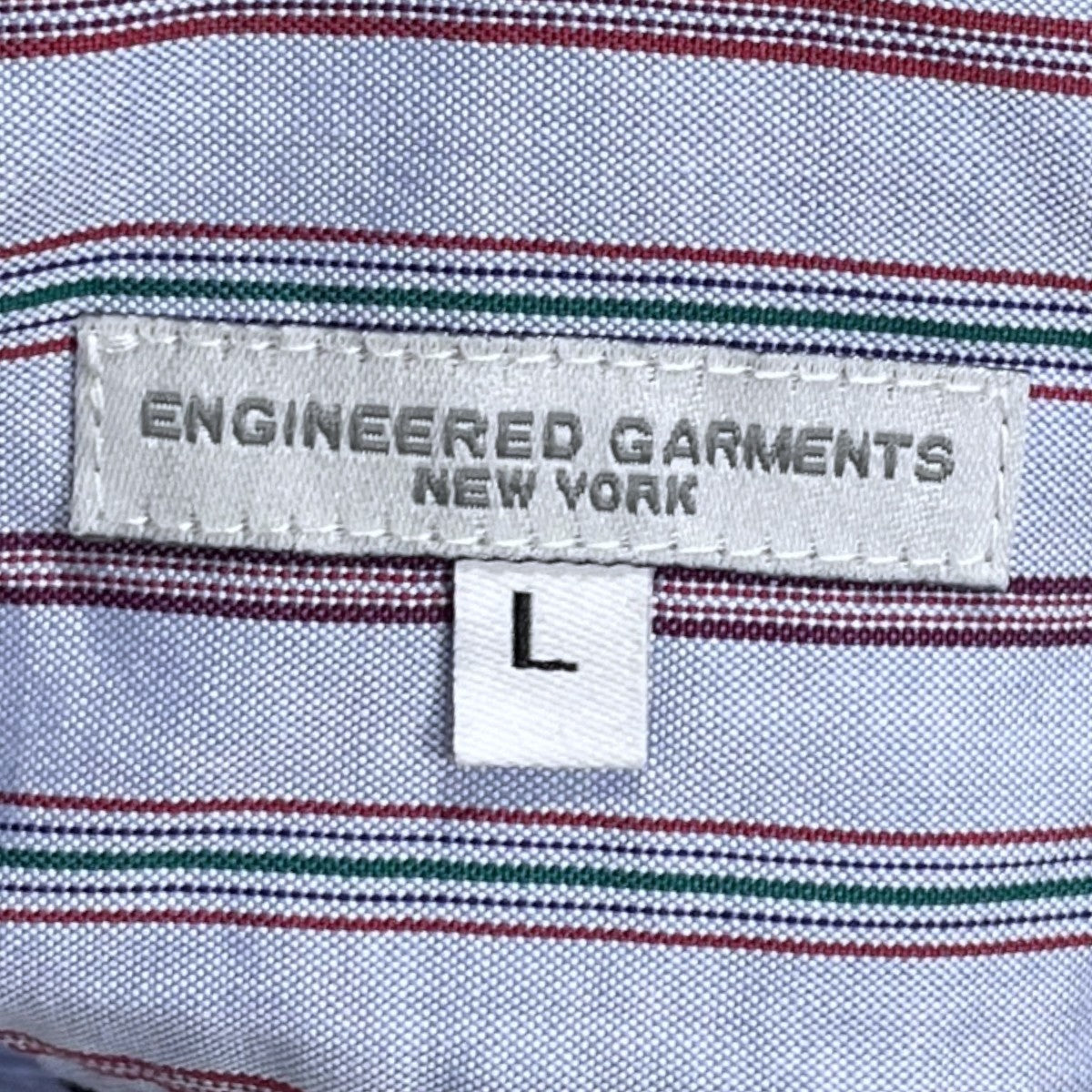 Engineered Garments 20SS ストライプ柄バンドカラーロングシャツ Banded Collar Long Shirt - Multi Color Tailor St．DI022 古着・中古-5枚目のアイテム画像