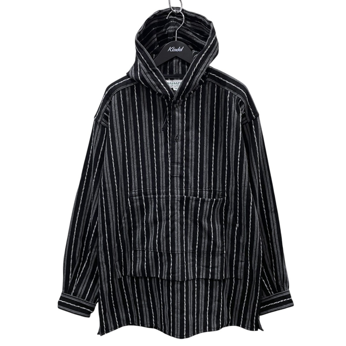 19AW ストライプ柄フーデッドジャケット Landscaper Shell Bud Half - Stripe-Blanket ンドスケーパー シェル バド ハーフ ブランケットジャケット