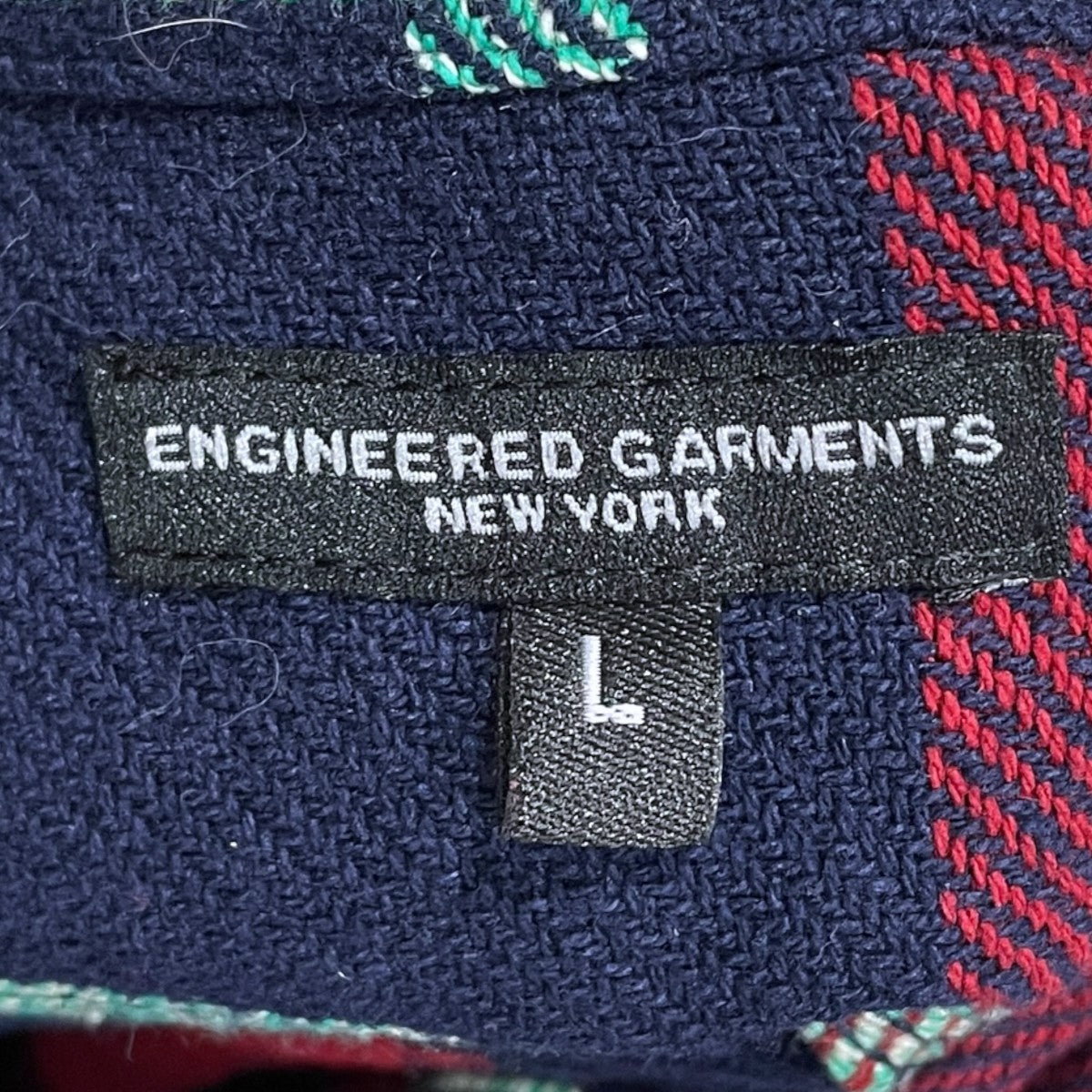 Engineered Garments チェック柄フランネルシャツ Work Shirt ワークシャツ 山型ポケット 古着・中古-5枚目のアイテム画像