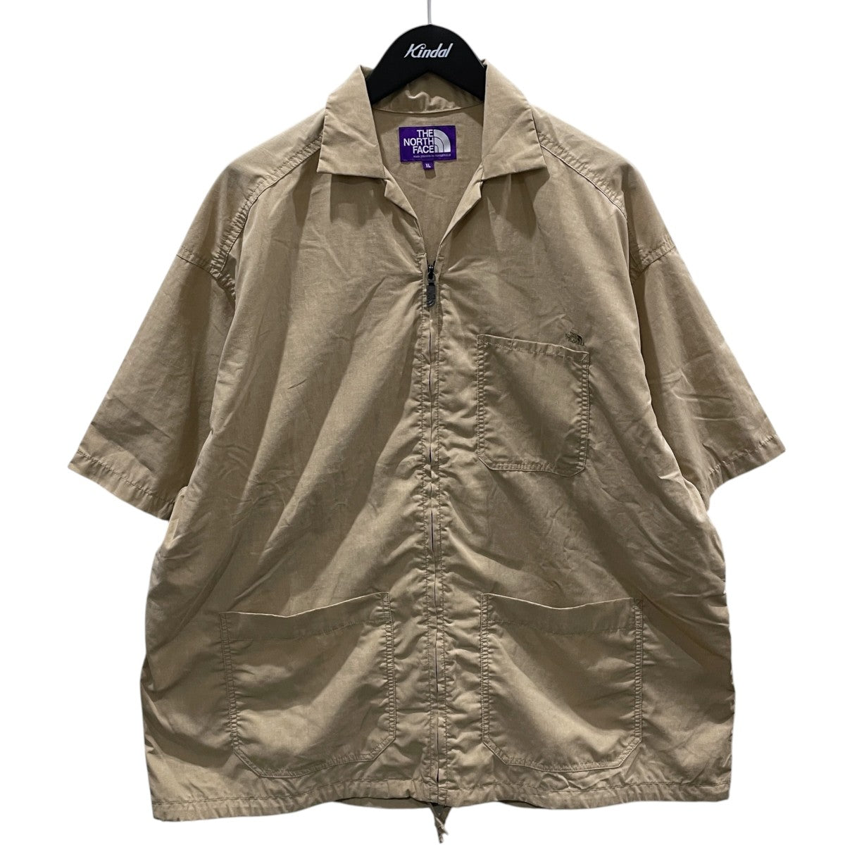 THE NORTHFACE PURPLELABEL ジップアップオープンカラー半袖シャツ Polyester Linen Field H／S Zip Shirt ポリエステル リネン フィールド ハーフスリーブ ジップシャツ NT3321N 古着・中古-1枚目のアイテム画像