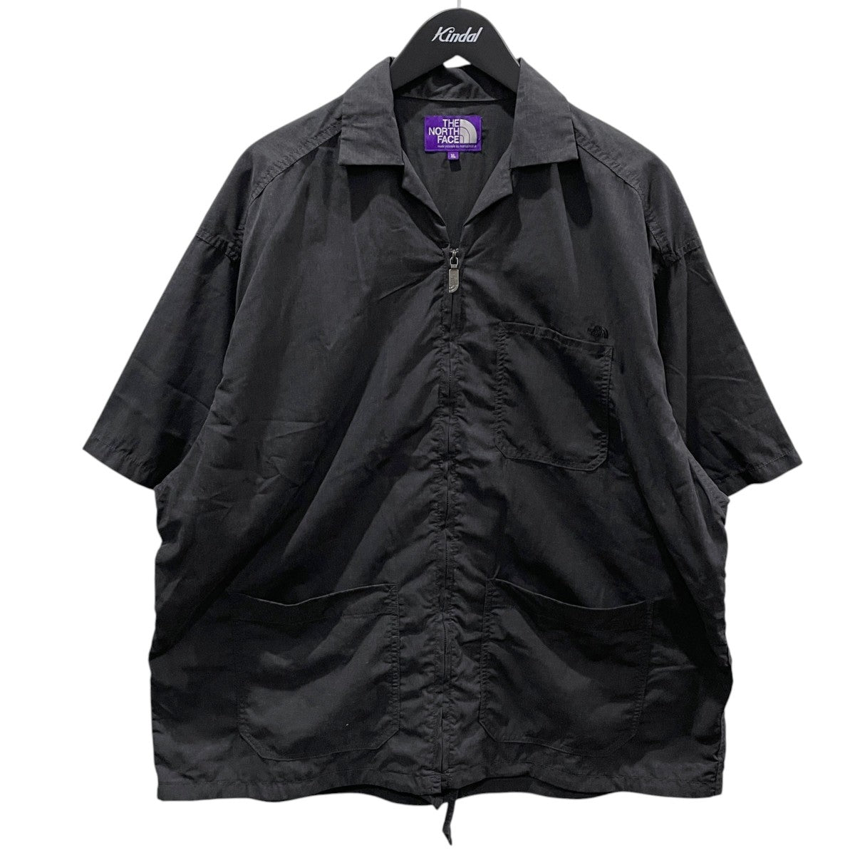 THE NORTHFACE PURPLELABEL ジップアップオープンカラー半袖シャツ Polyester Linen Field H／S Zip Shirt ポリエステル リネン フィールド ハーフスリーブ ジップシャツ NT3321N 古着・中古-1枚目のアイテム画像
