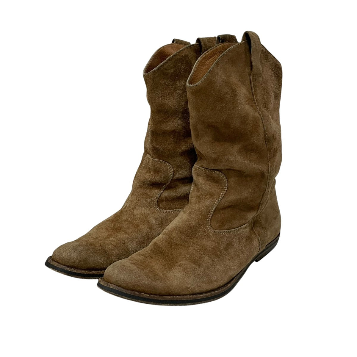 Maison Margiela スエードウェスタンブーツ 古着・中古-1枚目のアイテム画像