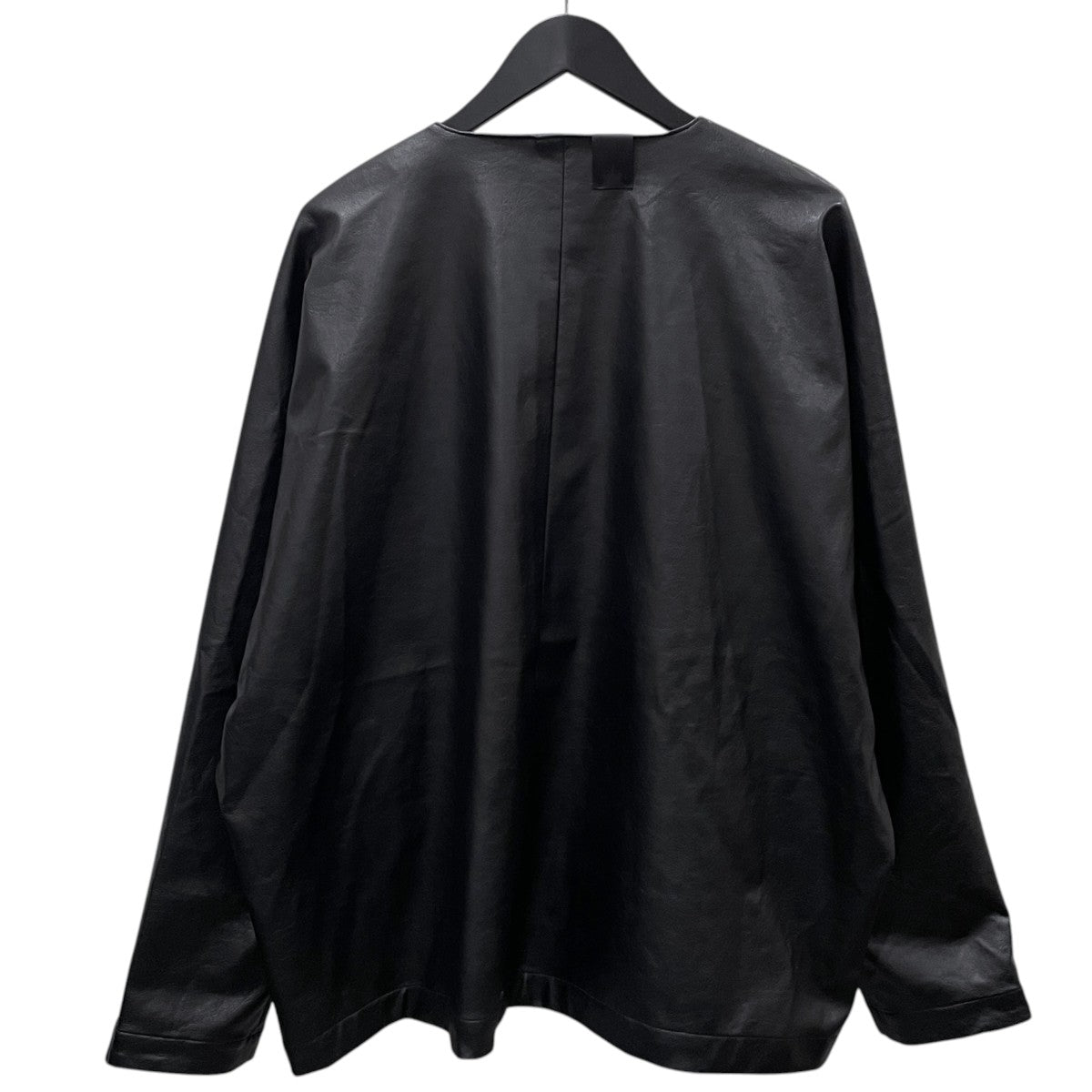 24SS フェイクレザーボタンレスノーカラージャケット BLOUSON ブルゾン 2241-BL07-005