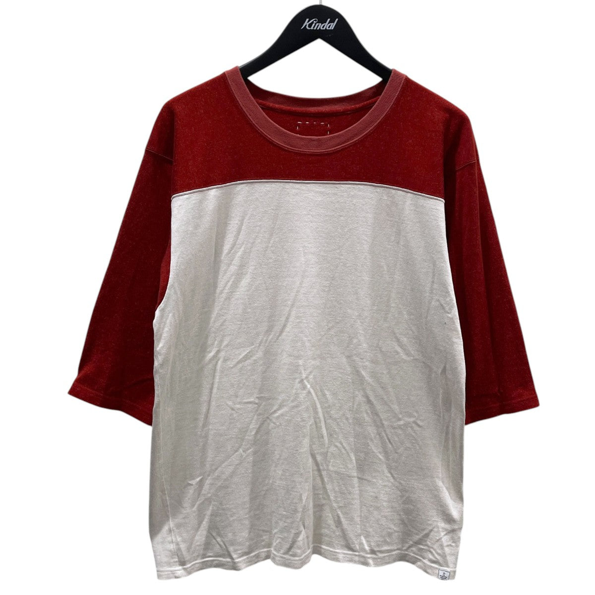 VISVIM 7分袖フットボールTシャツ SWITCH JUMBO TEE 3／4 スウィッチ ジャンボ ティー 3／4 0116105010035 古着・中古-1枚目のアイテム画像