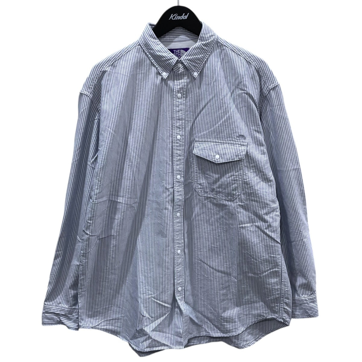 ストライプ柄ボタンダウンシャツ Cotton Polyester Stripe OX B．D． Shirt コットンポリエステル ストライプオックス ボタンダウンシャツ NT3253N