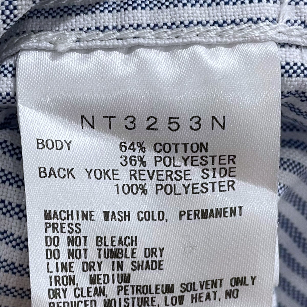 ストライプ柄ボタンダウンシャツ Cotton Polyester Stripe OX B．D． Shirt コットンポリエステル ストライプオックス ボタンダウンシャツ NT3253N