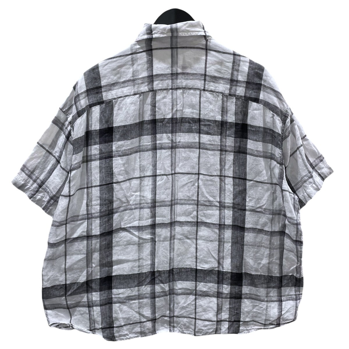 Porter Classic チェック柄半袖リネンシャツ BEAT WRITER SHIRT (LEGGIUNO GHIBLI SOFT LINEN) ビートライターシャツ PC-016-1860 古着・中古-2枚目のアイテム画像