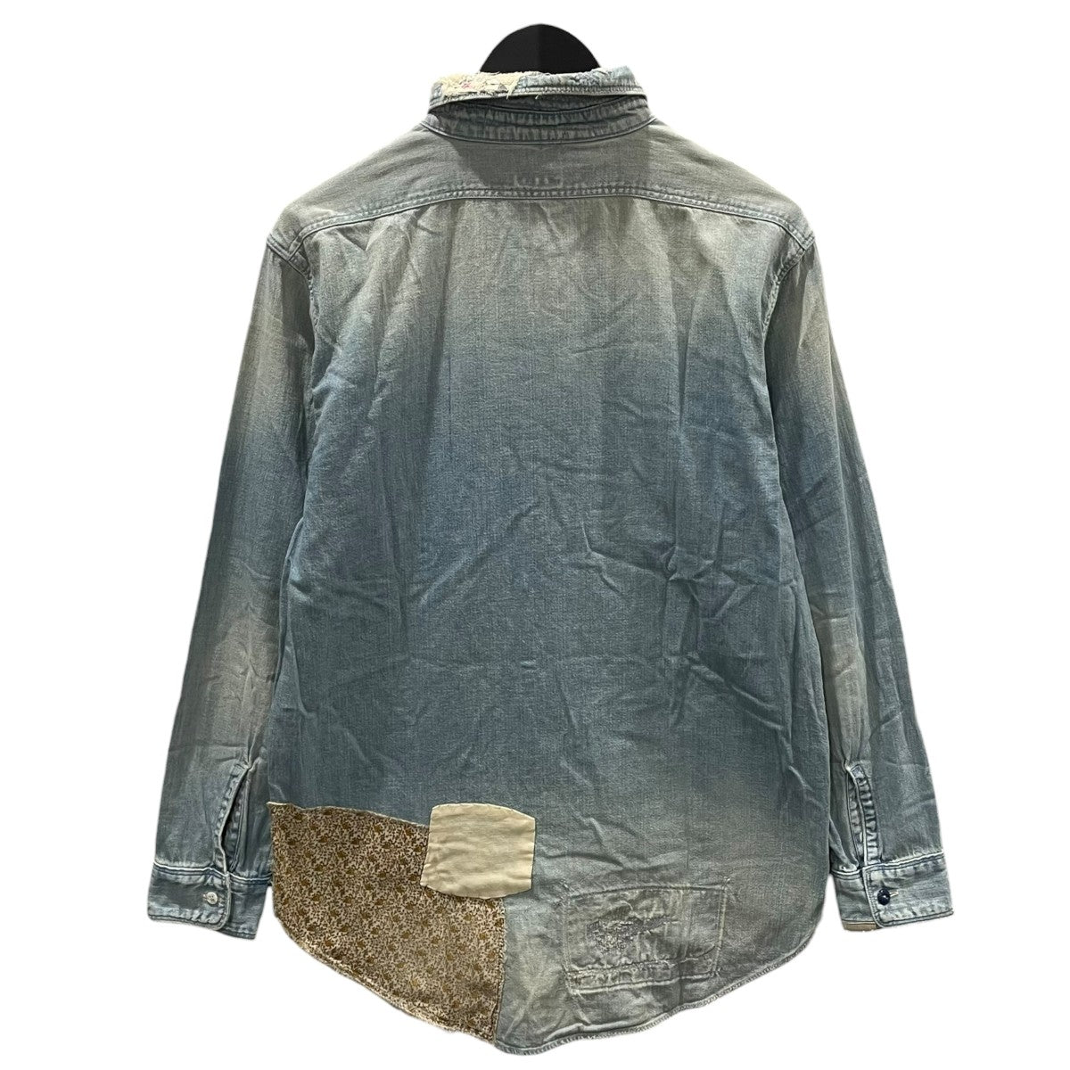 KAPITAL KOUNTRY デニムパッチワークシャツ 古着・中古-2枚目のアイテム画像