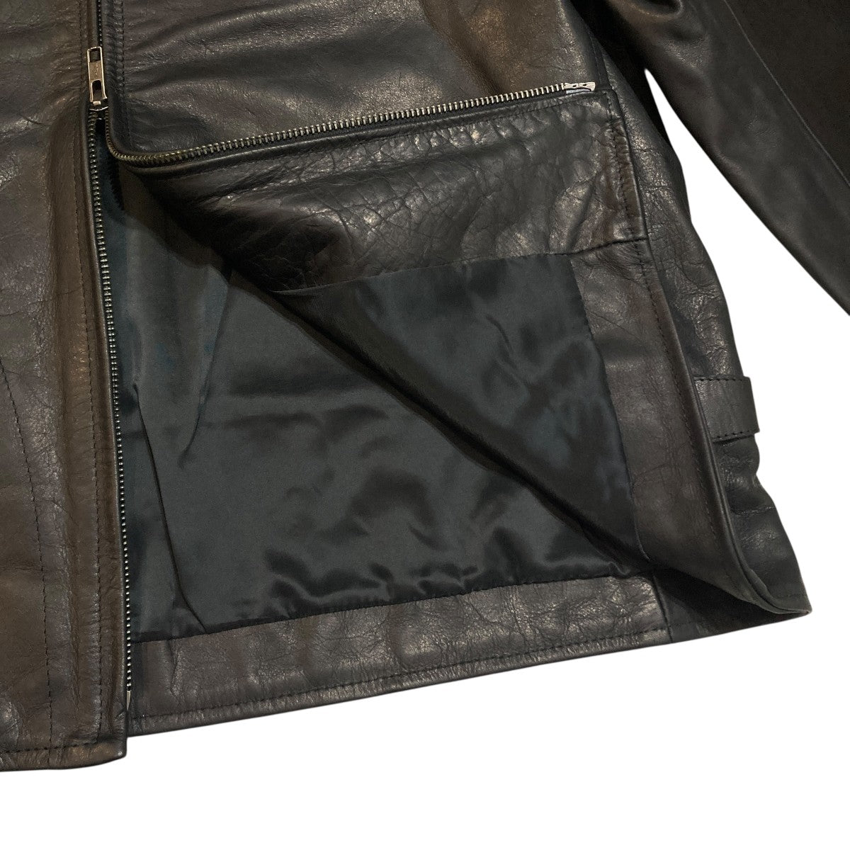 JAMES GROSE HORSE LEATHER ／ｼﾝｸﾞﾙレザージャケット 古着・中古-6枚目のアイテム画像