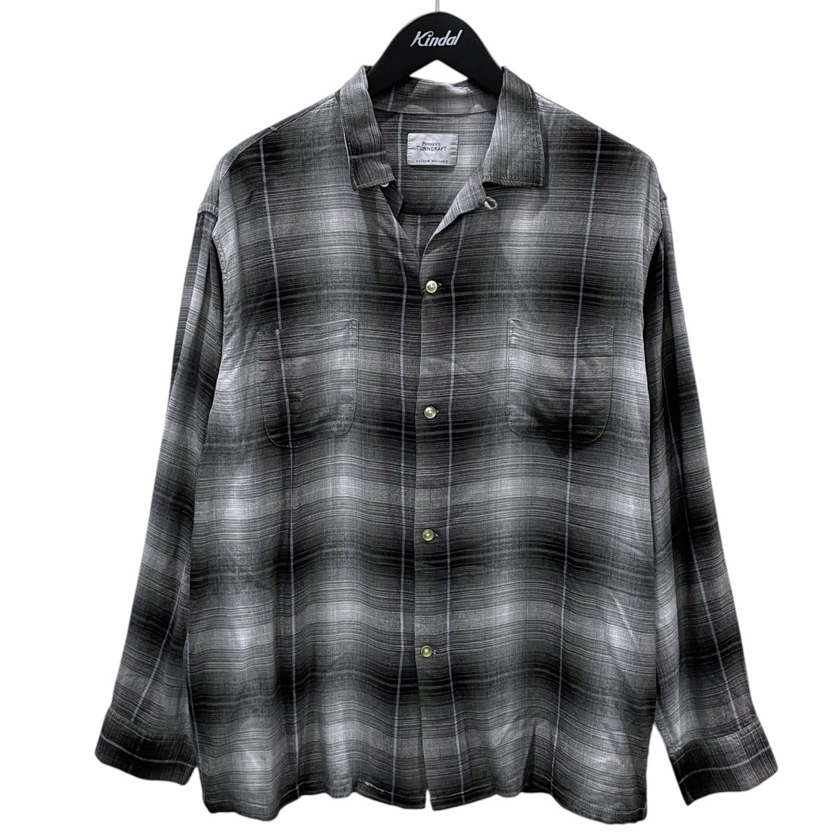 TOWN CRAFT 25AW チェック柄シャツ 60S OMBRE LOOP COLLAR SHIRTS オンブレチェック ループカラーシャツ TC25F02300 古着・中古-1枚目のアイテム画像