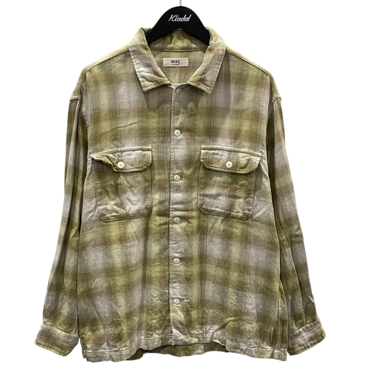 26SS オンブレチェック柄長袖シャツ Herringbone Ombre Check Shirt ヘリンボーン オンブレチェック シャツ 4320700076