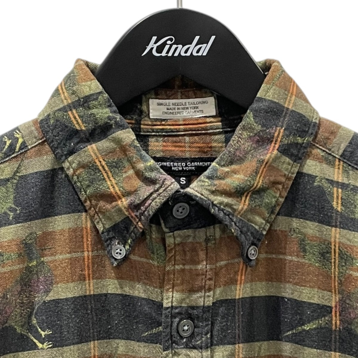 14AW チェック柄ボタンダウンシャツ 19th BD Shirt - Printed Bird on Plaid 19センチュリー ボタンダウンシャツ プリンテッド バード オン プレイド