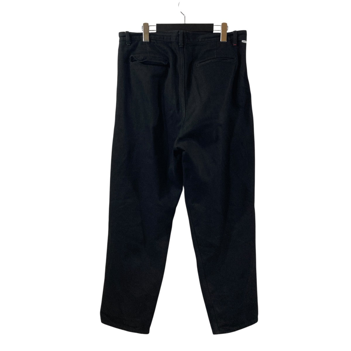 Selvage Denim Two Tuck Tapered PantsブラックデニムパンツGU251-40187RB