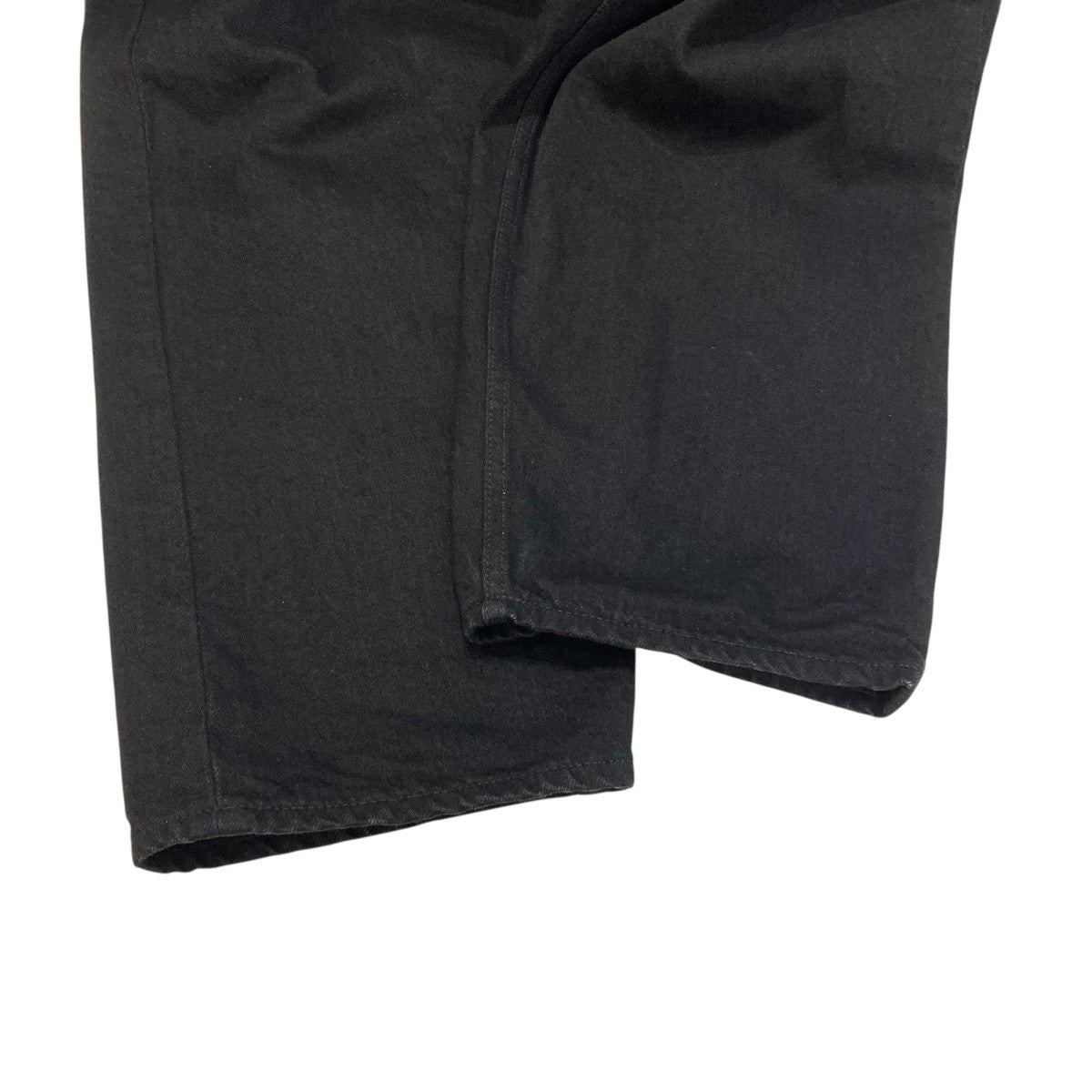 Selvage Denim Two Tuck Tapered PantsブラックデニムパンツGU251-40187RB