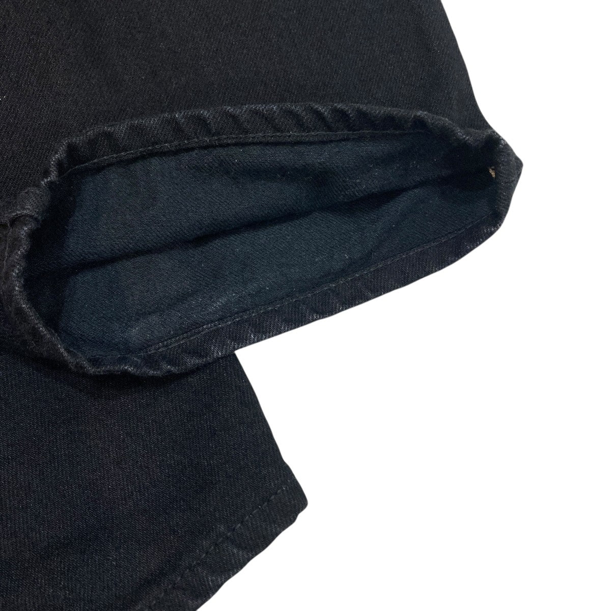 Selvage Denim Two Tuck Tapered PantsブラックデニムパンツGU251-40187RB