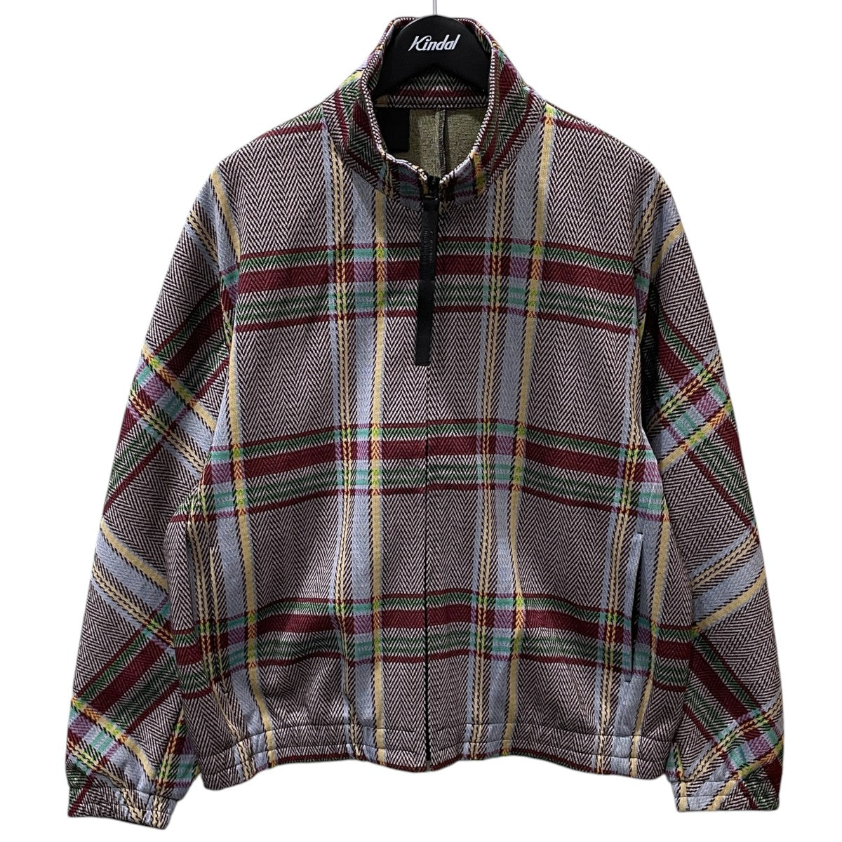 24AW チェック柄ジップアップブルゾン STAND COLLAR BLOUSON スタンドカラーブルゾン 2242-BL06-012