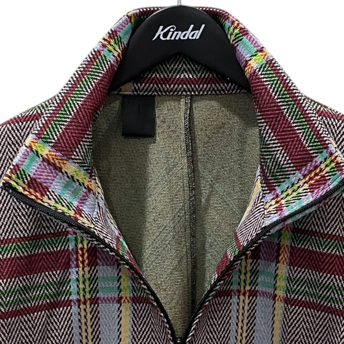 24AW チェック柄ジップアップブルゾン STAND COLLAR BLOUSON スタンドカラーブルゾン 2242-BL06-012