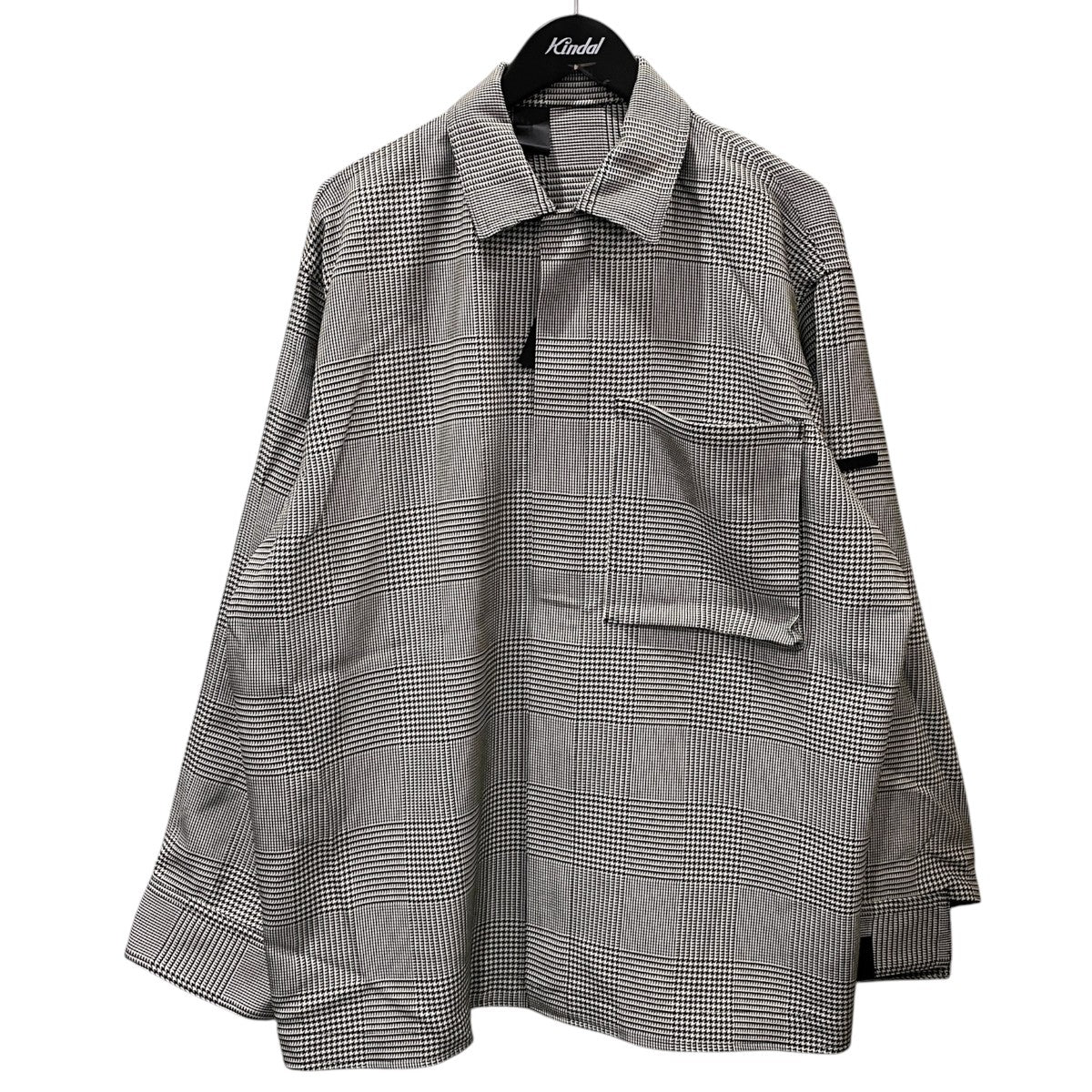 25AW グレンチェック柄ジップアップビッグ比翼シャツ SHIRT 2252-SH24-012