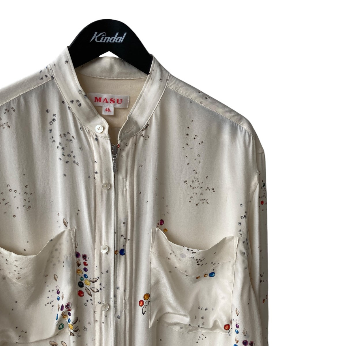 23SSZIP-UP GALAXY SILK SHIRT長袖シャツMMSS-SH0623
