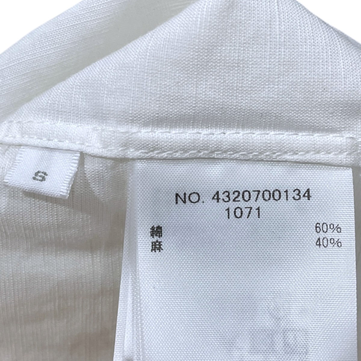 26SS コットンリネンシャツ Albini Linen Broad Shirt アルビニ リネン ブロードシャツ 4320700134