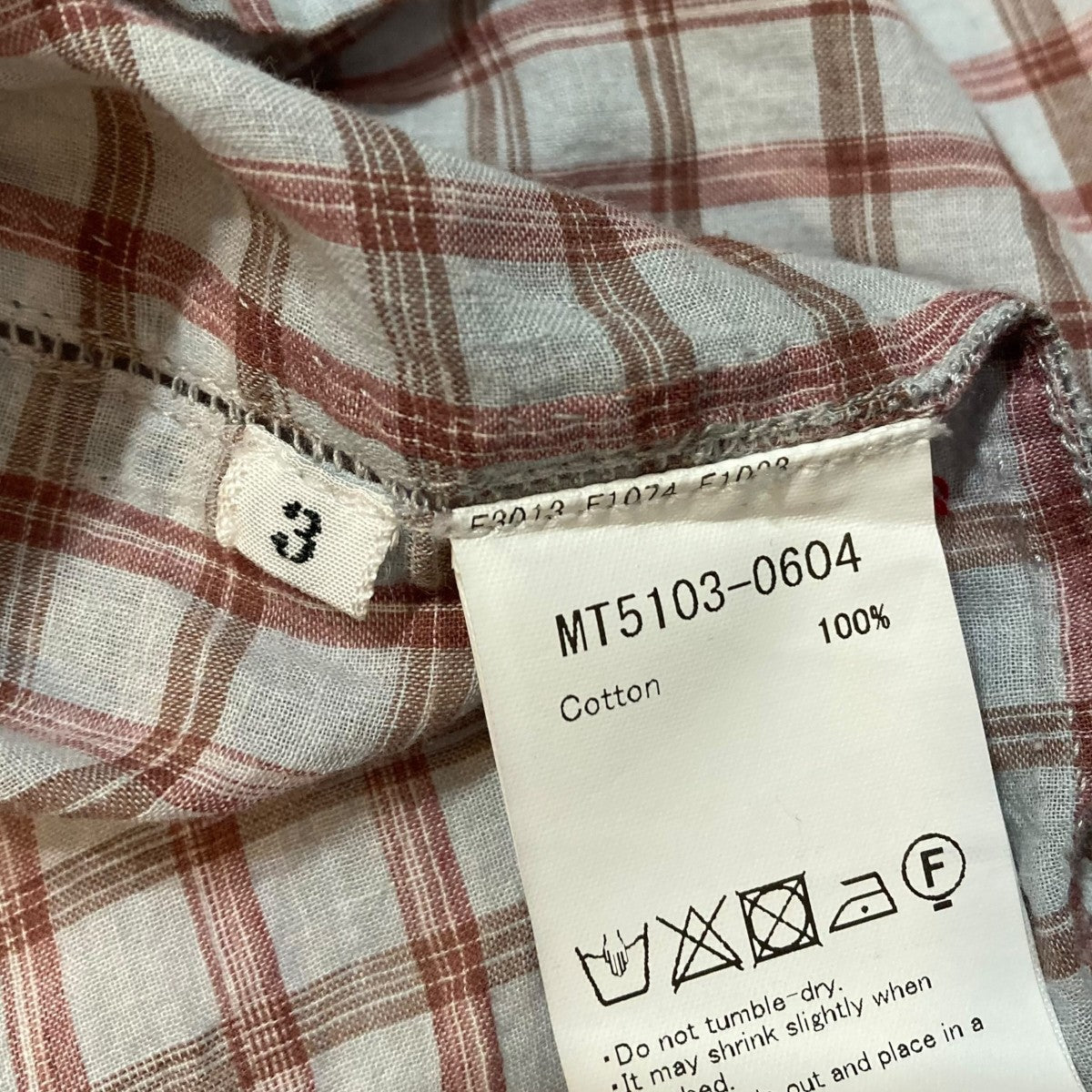チェック長袖シャツMT5103-0604
