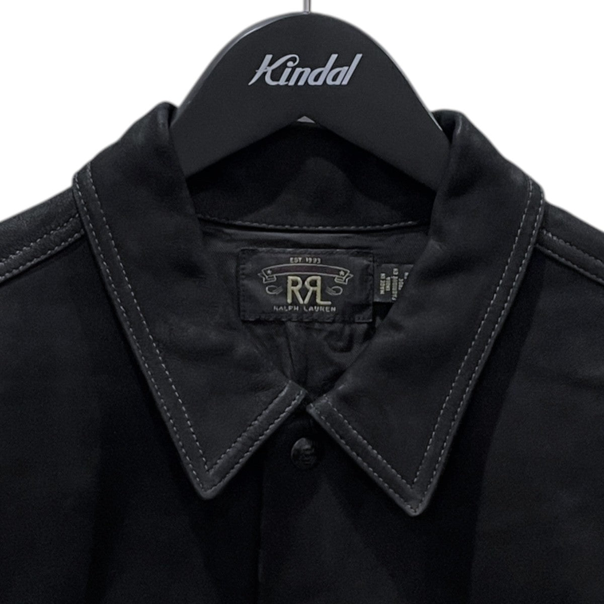 RRL レザージャケット Roughout Suede Work Shirt ラフアウトスエード ワークシャツ 782973926001 古着・中古-3枚目のアイテム画像