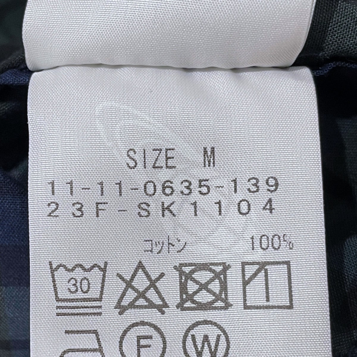 23AW ブラックウォッチチェック柄ボタンダウンシャツ SHIRTS 11-11-0635-139