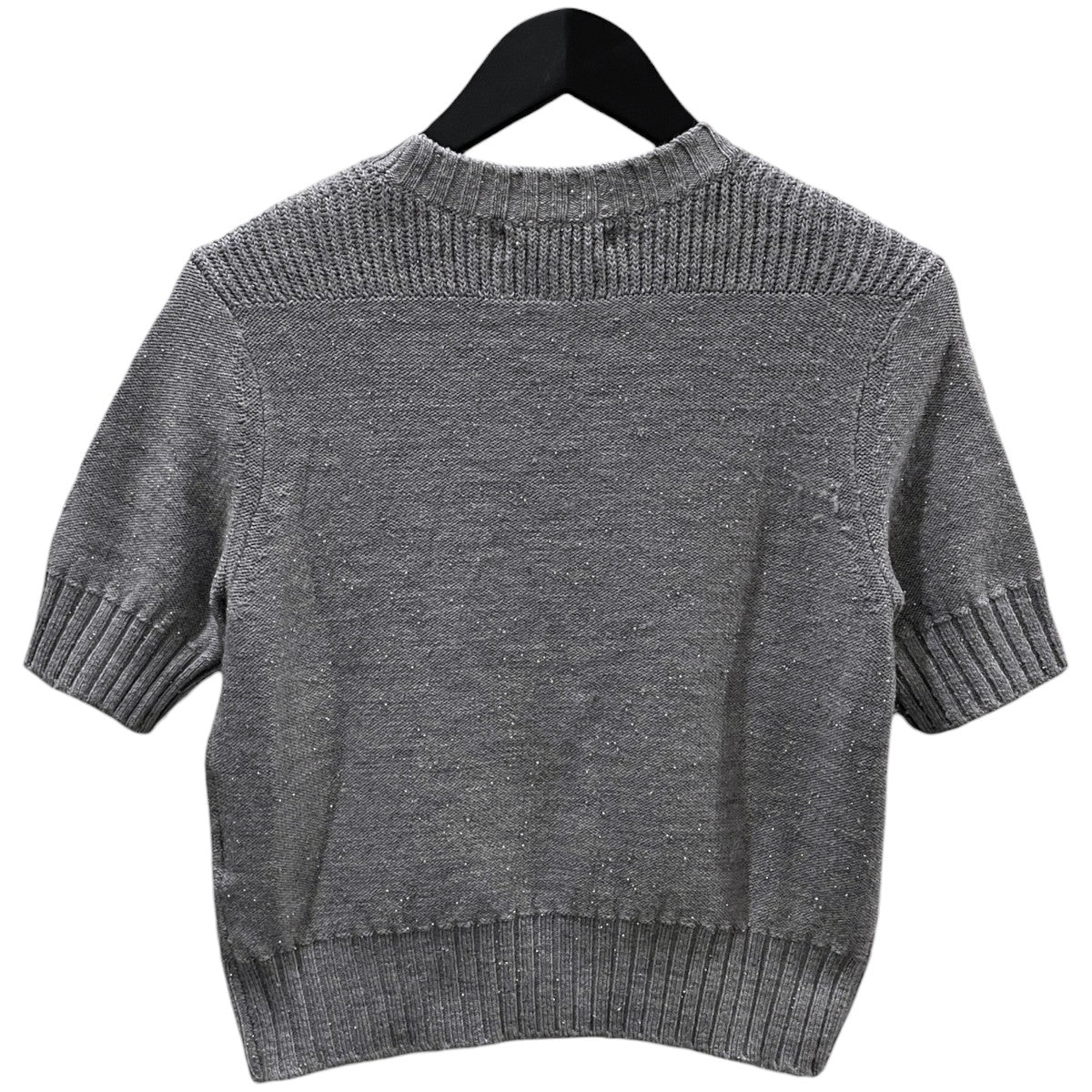 スパンコール半袖ニットセーター Sequins Wool Crew Neck Half Sleeve Knit PULLOVER 4210800166