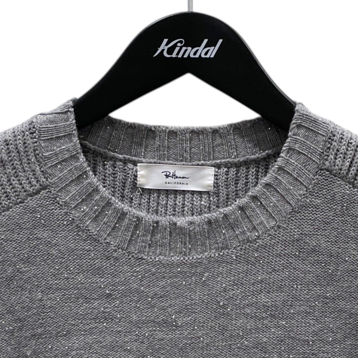 スパンコール半袖ニットセーター Sequins Wool Crew Neck Half Sleeve Knit PULLOVER 4210800166
