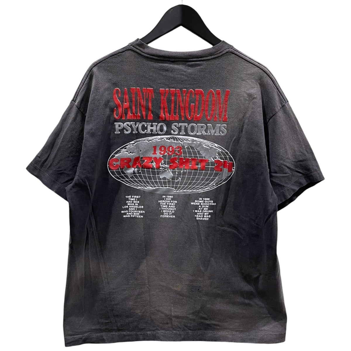 SAINT MICHAEL×LASTMAN 24SS プリントTシャツ LM_SS TEE ／ ST KINGDOM セント キングダム SM-YS8-0000-C45 古着・中古-2枚目のアイテム画像