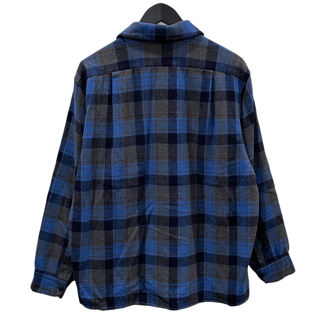 PENDLETON エルボーパッチ付き チェック柄オープンカラーシャツ 古着・中古-2枚目のアイテム画像
