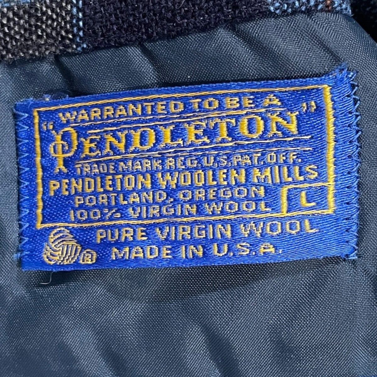 PENDLETON エルボーパッチ付き チェック柄オープンカラーシャツ 古着・中古-6枚目のアイテム画像