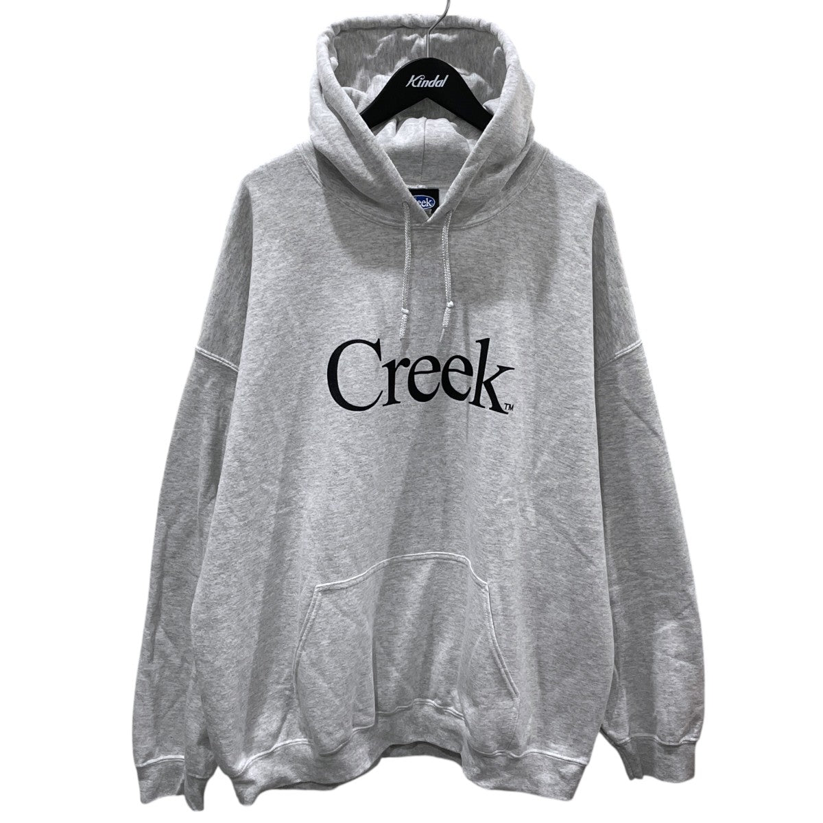 Creek(クリーク) ロゴプリント裏起毛プルオーバーパーカー ライト