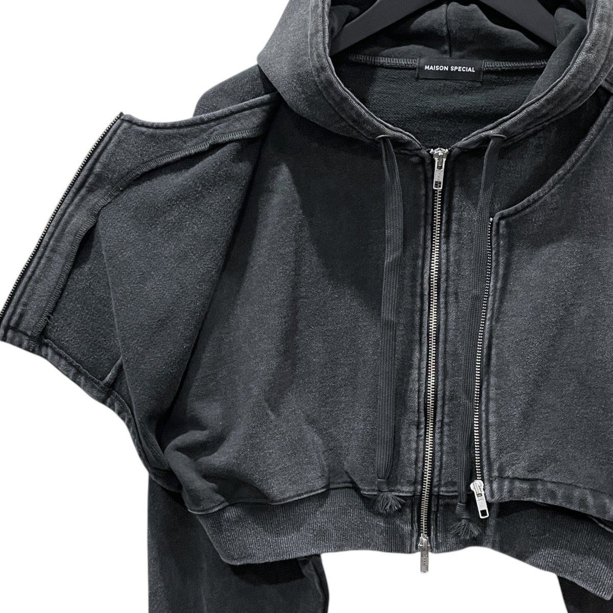 26SS ウォッシュパウダー加工レイヤードショートジップアップパーカー Layered Parka レイヤードパーカー 21261416301