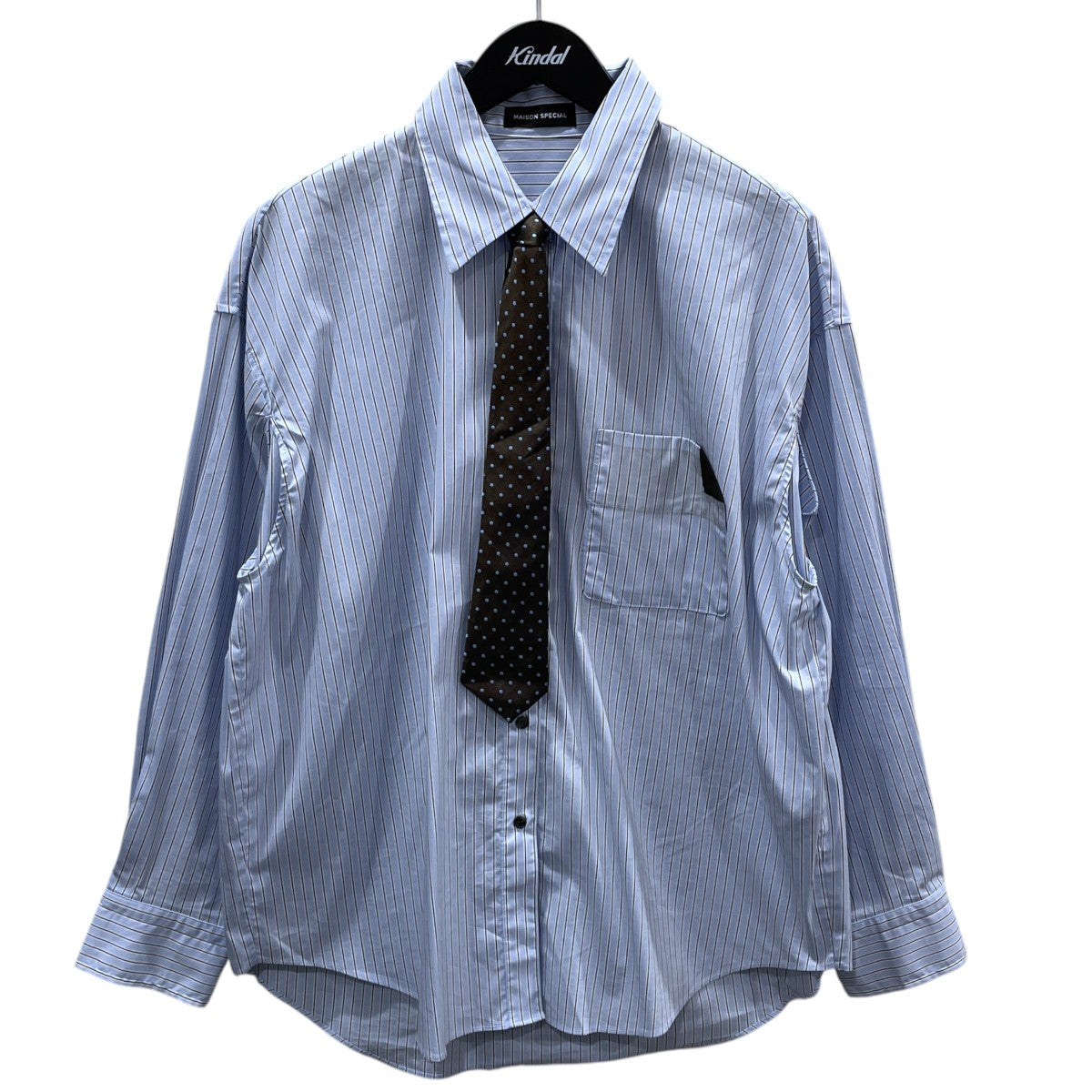 26SS ネクタイ付き ストライプ柄シャツ Striped Tie Shirt ストライプタイシャツ 21261315205