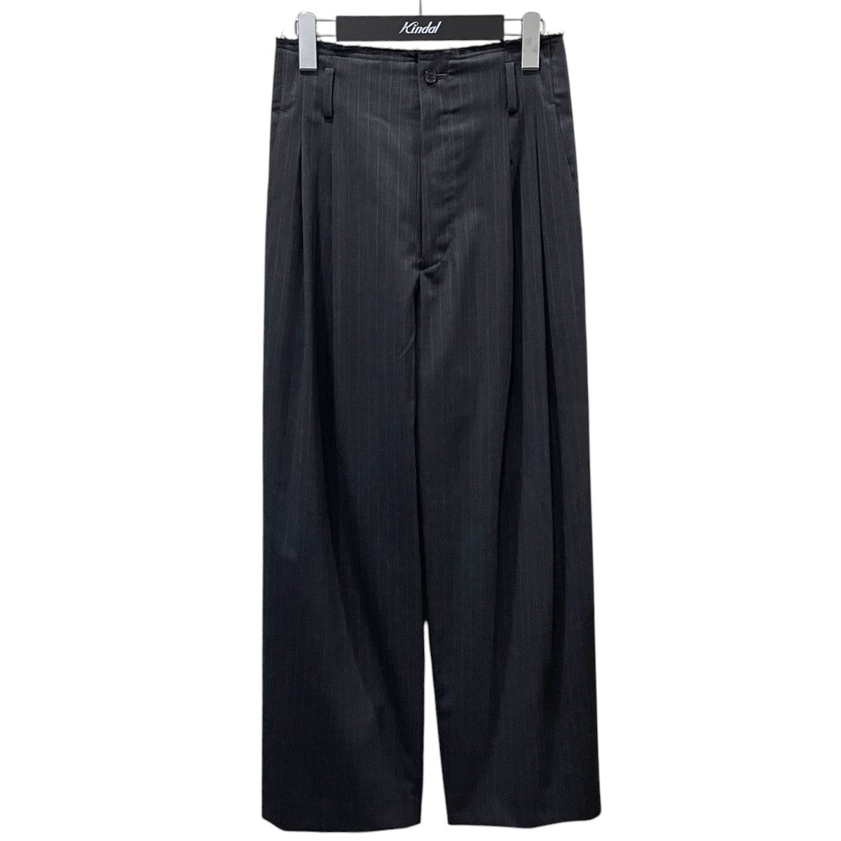 23AW ウエストカットオフストライプ柄タックパンツ HW TW STRP TUCK 1614-299-6201
