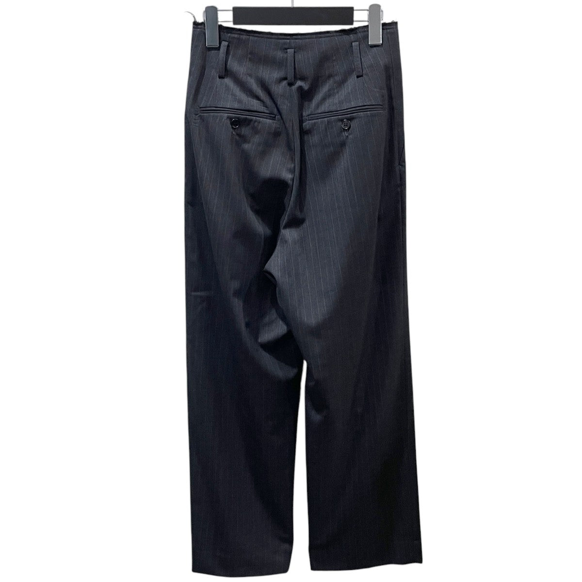 23AW ウエストカットオフストライプ柄タックパンツ HW TW STRP TUCK 1614-299-6201